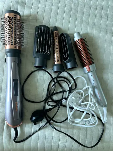 1- BaByliss hot air styler with multiple attachments  2- Sheglam hair voluming brush