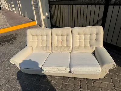 Comfortable 3 Seater Fabric Sofa in Beige