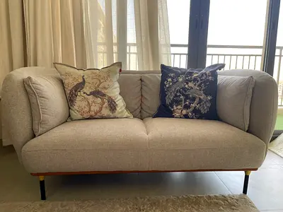 Light Grey 2-Seater Sofa in Good Condition
