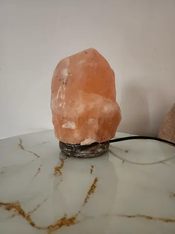 Himalayan Salt Lamp on Wooden Base