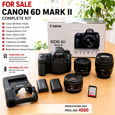 Canon 6d mark 2 camera full filming kit