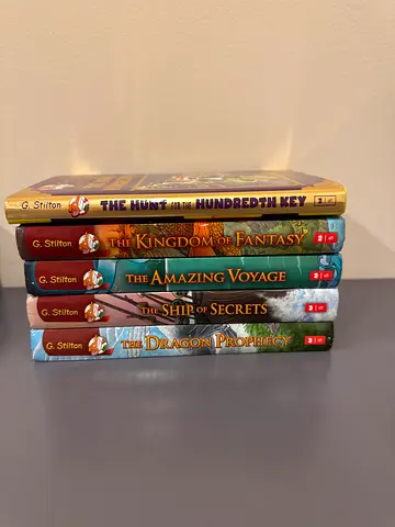 Geronimo Stilton Kingdom of Fantasy Series, 5 Hardcover Books