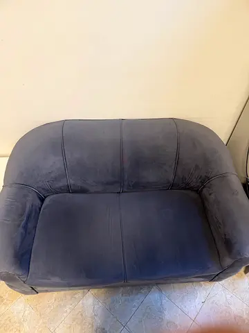 Compact 2-Seater Velvet Sofa - Dark Grey