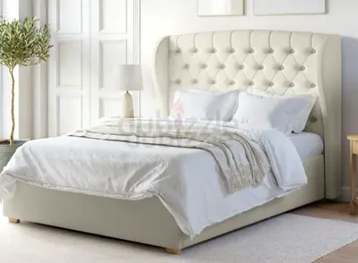 Brend New high quality fabric luxury Queen size 160x200 Bed with spring mattress available
