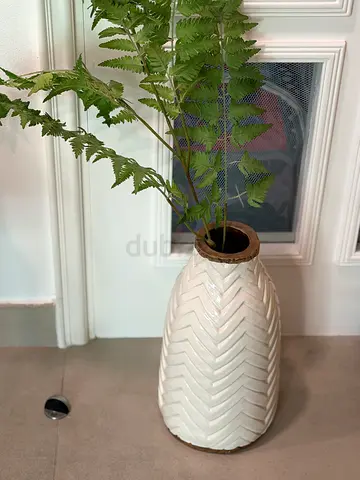 Decorative Chevron Pattern Ceramic Vase