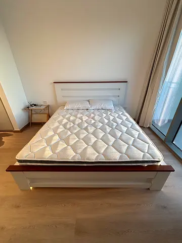 White Wooden Double Bed Frame (without mattress) - Perfect Condition