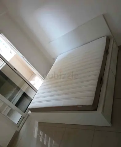 IKEA malam queen‑size bed (160 × 200 cm) with 2 storage drawers underneath and an IKEA mattress ✨