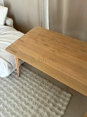 Solid Wood Rectangular Dining Table - Light Oak Finish, Good Condition