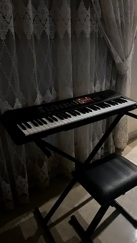 Yamaha PSR-F51 Electronic Keyboard Bundle with Stand, Bench  Power Wire