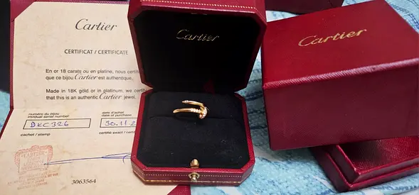Cartier ring rose gold size 59