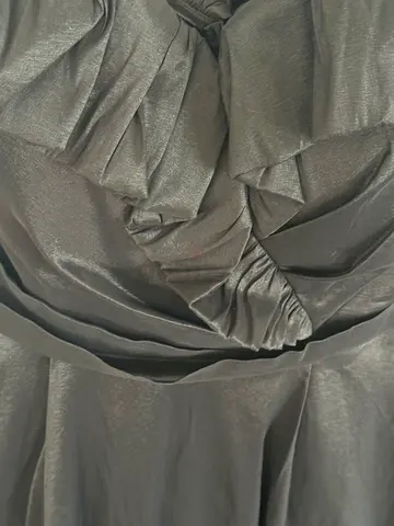 Black matte satin evening dress - used once