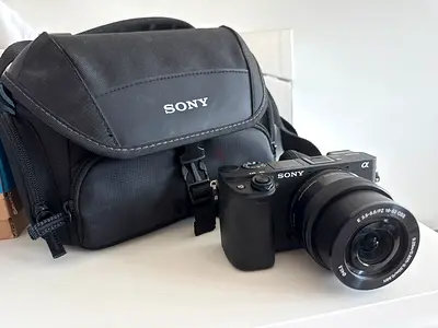 Sony Alpha 6300 digital camera, used once, original box and bag, original strap, power cables
