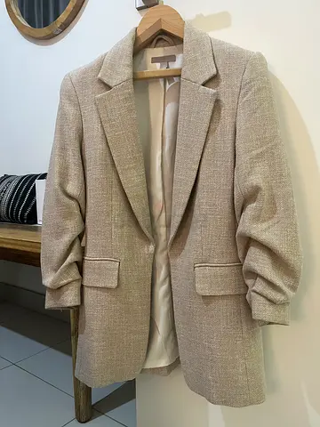 HM Beige Textured Womens Blazer - Size xs, flawless condition