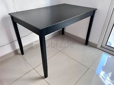 Ikea black wooden dining/work table - good condition