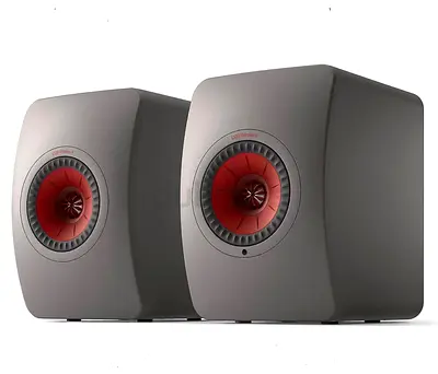 KEF LS50 Wireless II Titanium Gray with solidsteel speaker stands (raw)