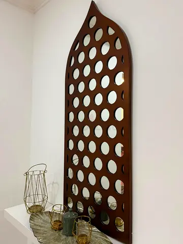 Antique Moroccan, Mediterranean style vintage geometric mirror