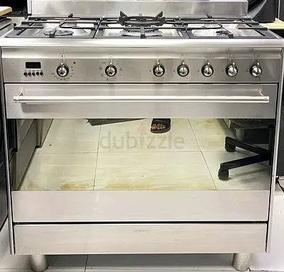 SMEG LATEST MODEL 5 Burner gass/electric dual combination cooking range 90x60 oven dual fan stove