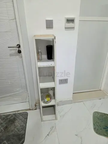 White Floating Wall Shelf with Compartments