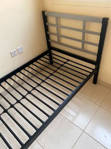 Single Metal Bed Frame with Headboard - Good Condition