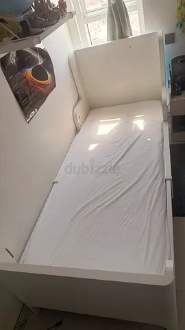 IKEA Busunge white children’s bed - extendable with mattress