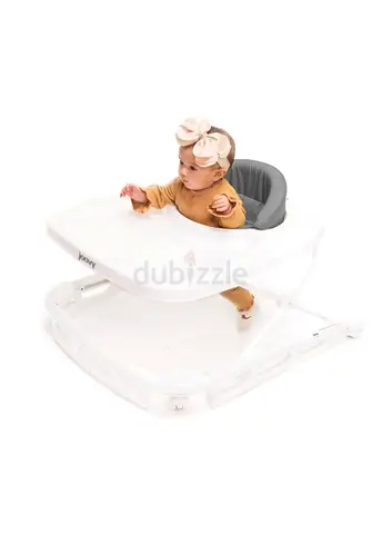 Joovy Spoon Lightweight Baby Walker with Padded Seat — Adjustable, White