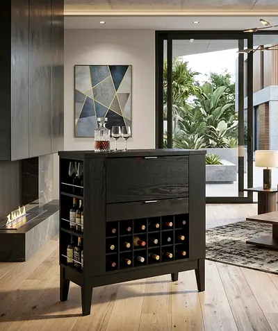 Crate and Barrel Parker Spirits Bourbon Cabinet