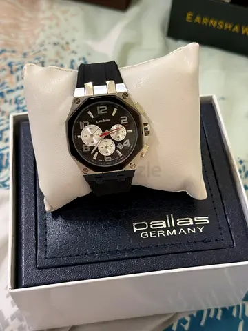 Pallas Germany Mens Chronograph Sport Watch with Rubber Strap