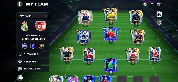 FIFA Mobile  Ultimate Team Screenshot - In-game Squad Display