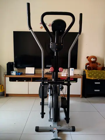 Orbitrac elliptical trainer and exercise bike