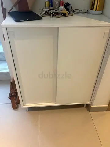 IKEA White sliding-door shoe storage cabinet (excellent condition)