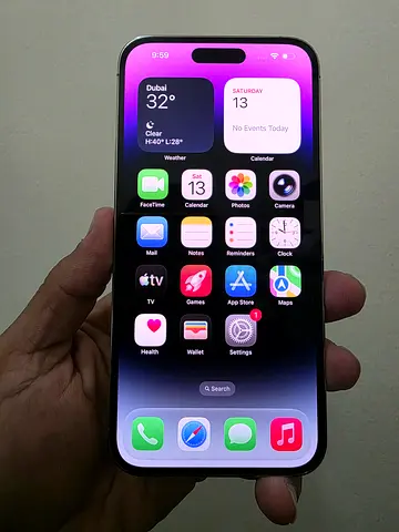 Iphone 14 pro max 128Gb 1physical + Esim   Display used message original battery health 94%