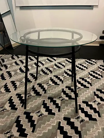 IKEA Allsta Glass Round Table