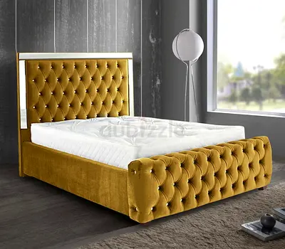 Brand New Luxury Design Queen Bed With Spring Pillow Top Memory Foam Mattress New For Sale