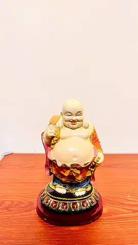 Ceramic Laughing Buddha Statue - Decorative Collectible