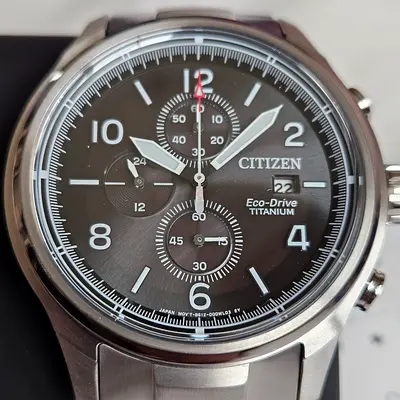 Citizen Full Set New Super Titanium Heritage Chronograph Eco Drive CA0810-88E