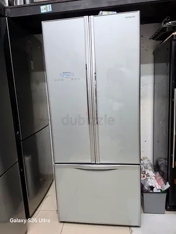 Samsung black Glass Top Mount Freezer Fridge Good Condition