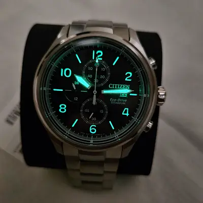 Citizen Full Set New Super Titanium Heritage Chronograph Eco Drive CA0810-88E