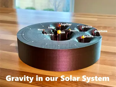 Gravity Well Solar System Model - Desktop Display Teaching Tool