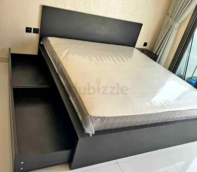 Ikea malam bed with ikea mattress king size 180 x200cm bed