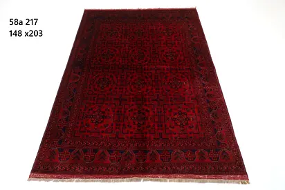Classic Red afghan wool Rug 148x203cm Living bedroom home office kitchen kids room rug carpet