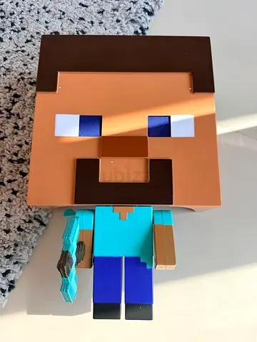 Minecraft Steve Large Vinyl Figure / Collectible Toy - Good Used Condition