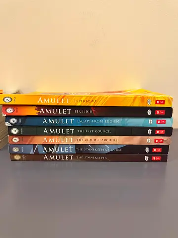 Amulet Graphic Novel Series (Books 1, 2, 3, 4, 6, 7, 8) by Kazu Kibuishi