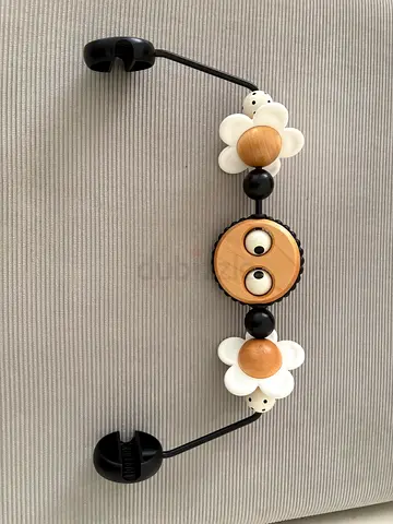 BabyBjörn Wooden Googly Eyes Floral Bouncer Toy Bar - Clip-On