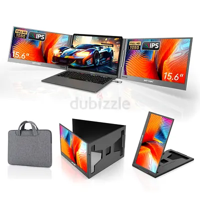 MT-VIKI 15.6 inch Laptop Screen Extender, Potable Screen for Laptop Only One USB-C Cable Connection,