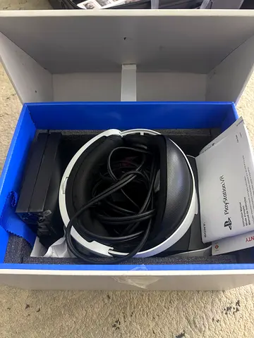 Sony PlayStation VR Headset with Power Supply and Cables - Good Condition