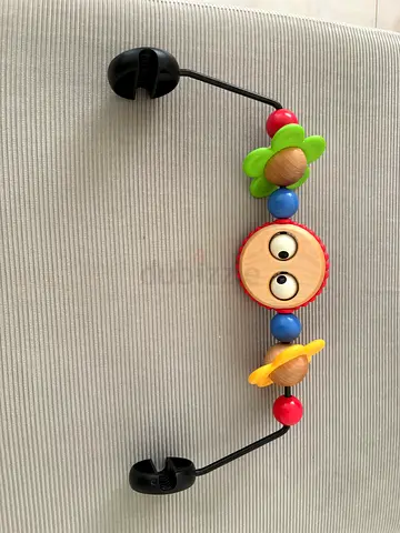 BabyBjörn Wooden Stroller/Pram Toy Bar with Beads and Spinners