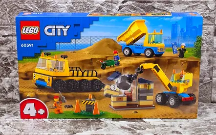 LEGO® City Construction Trucks and Wrecking Ball Crane 60391 (235 pcs)(Retired Set)