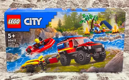 LEGO® City 4x4 Fire Truck with Rescue Boat 60412 (301 pcs)(Retired Set)
