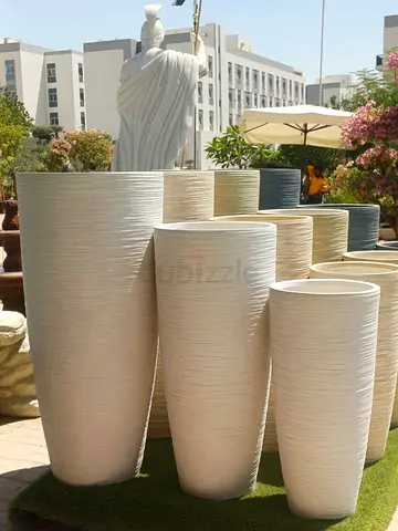 Set of Tall Outdoor Decorative Planters - Various Sizes