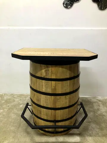 Rustic luxe wine bar table